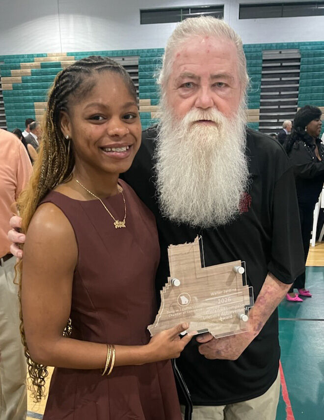 Naomi, with client Walter Jardine
