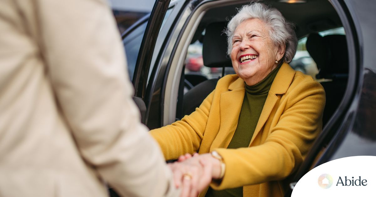 A loved one benefits from senior transportation services.