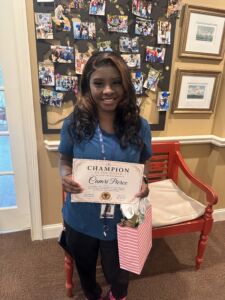 Caregiver in Statesboro, GA recognized as Champion of the Month August 2026
