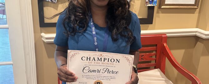 Caregiver in Statesboro, GA recognized as Champion of the Month August 2026